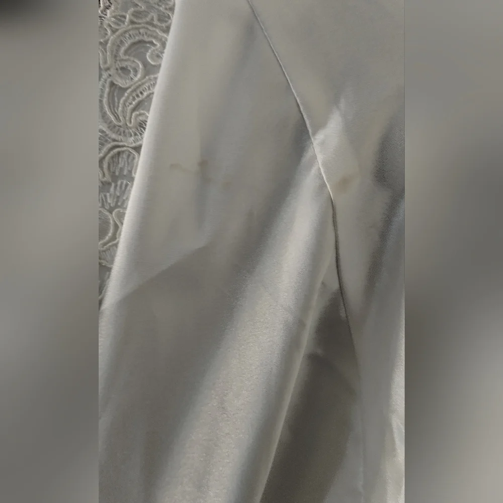 Vintage‎ California Miss White Satin Lace Nightgown Dress & Robe Size 2X 22W/24W